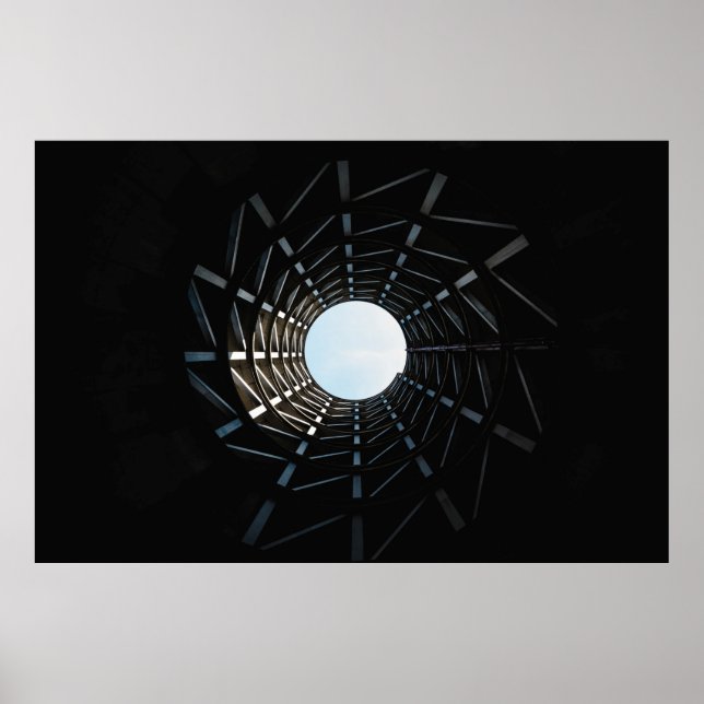Low angle photography of missile silo hole poster (Front)
