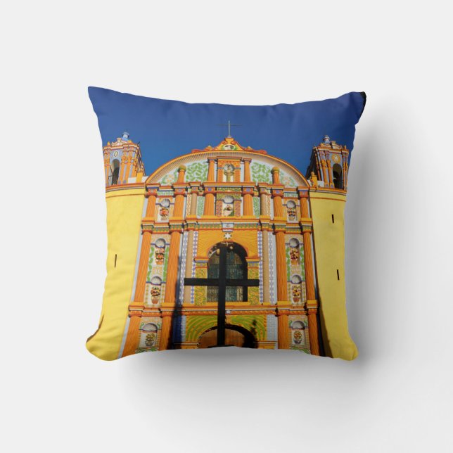 Low Angle View Of Yellow Ornate Church Cushion (Front)