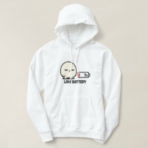 Low Battery 1% - Cute Tired Character Minimalist A