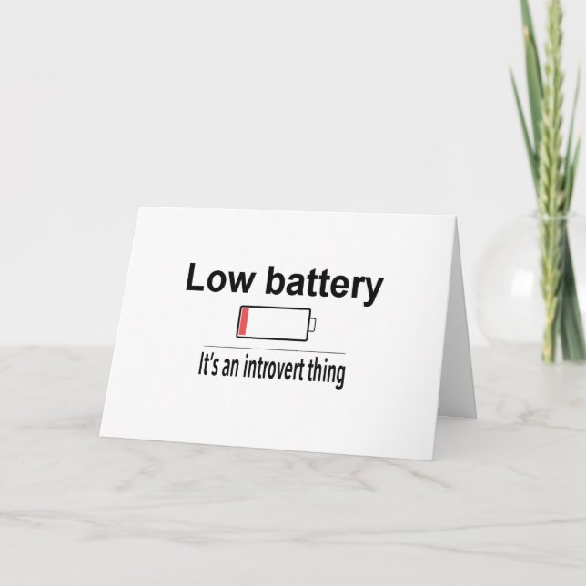 Low Battery Card (Front)