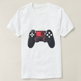 Low Battery Gamer – Minimal Gaming Icon Design T-Shirt