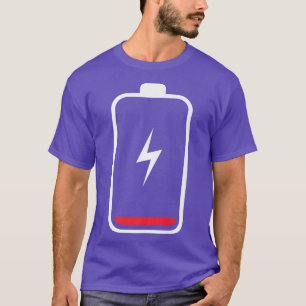 Low Battery Halloween Costume Matching Couples Boy T-Shirt
