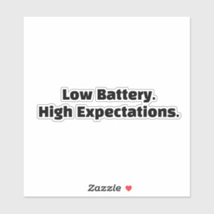 Low Battery. High Expectations.