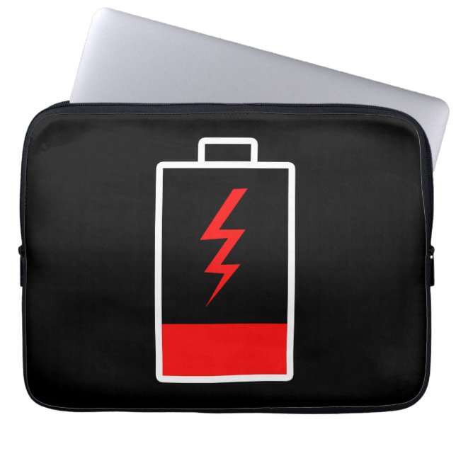Low Battery Laptop Sleeve (Front)