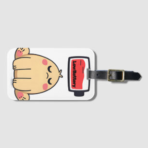 Low Battery Mood – Funny Comic Doodle Luggage Tag