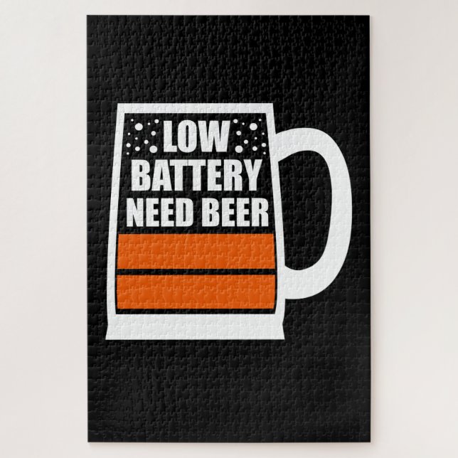 Low Battery Need Beer Jigsaw Puzzle (Vertical)