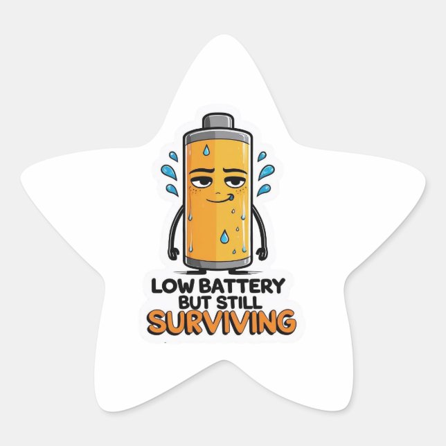 Low Battery Star Sticker (Front)