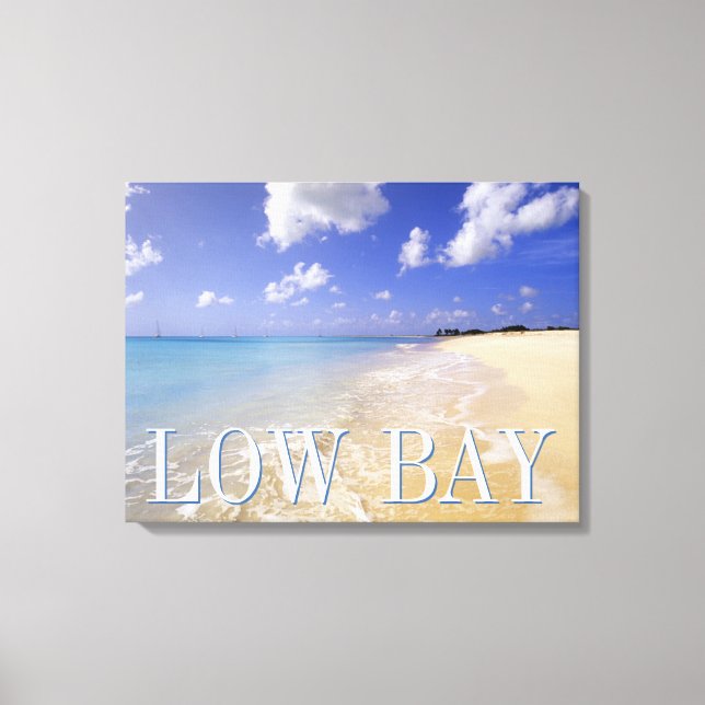 Low Bay Beach, Barbuda, Antigua Canvas Print (Front)