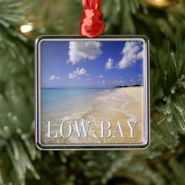 Low Bay Beach, Barbuda, Antigua Metal Tree Decoration (Tree)