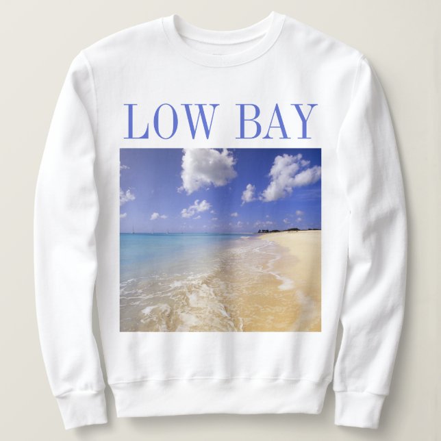 Low Bay Beach, Barbuda, Antigua Sweatshirt (Design Front)