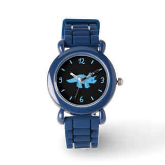 Low blue triceratops dinosaurs watch