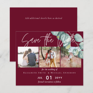 Low Budget BURGUNDY White EUCALYPTUS Wedding