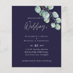 LOW BUDGET NAVY White Sage Eucalyptus Wedding Flye Flyer