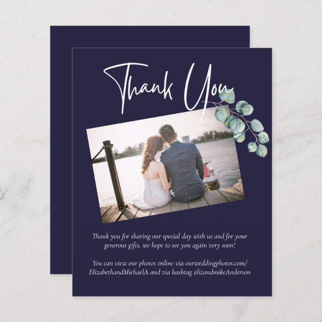 LOW BUDGET Navy White Sage Thank You (Front/Back)