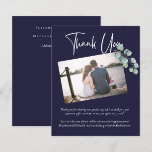 LOW BUDGET Navy White Sage Thank You