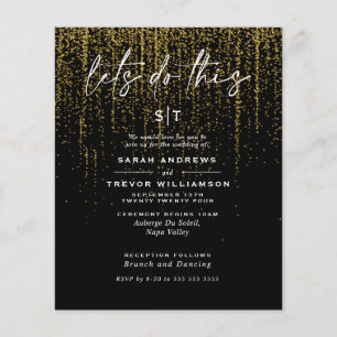 Low Budget Wedding Edgy Gold Glitter Garland