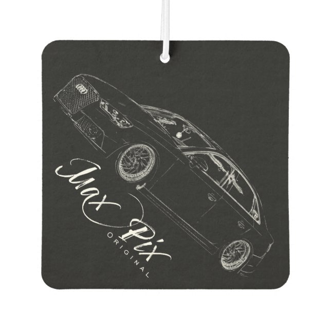 Low Car Audi MaxPix ORIGINAL Black Car Air Freshener (Front)