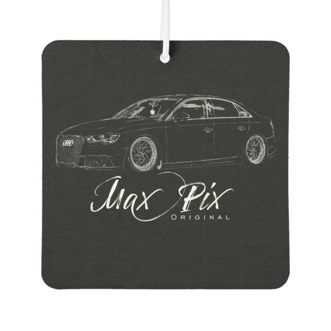 Low Car Audi MaxPix ORIGINAL Hart Car Air Freshener (Front)