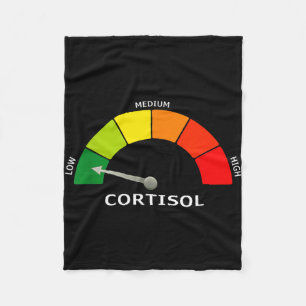 Low cortisol gauge funny biology psychology and fleece blanket