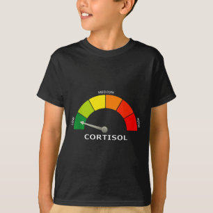 Low cortisol gauge funny biology psychology and T-Shirt