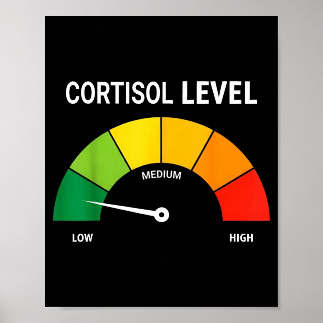 Low cortisol levels awareness statement v meme Low Poster (Front)