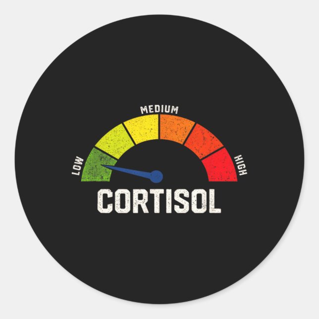Low Cortisol Levels Meme Classic Round Sticker (Front)