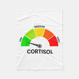 Low Cortisol Levels Meme Funny Fleece Blanket