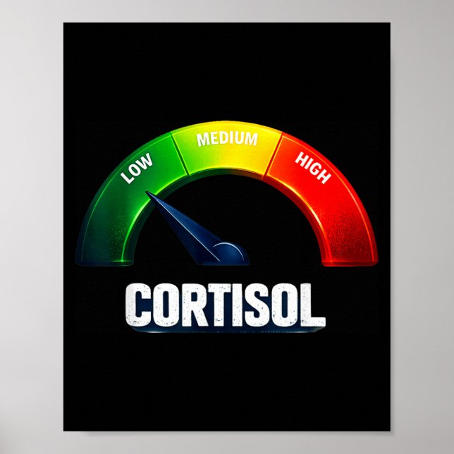 Low cortisol levels v meme funny  poster (Front)
