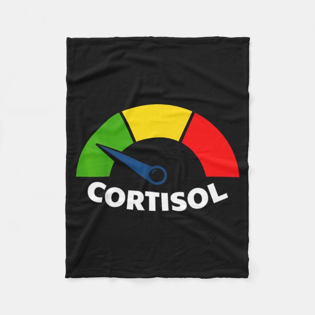 Low cortisol levels v meme funny stress relief  fleece blanket (Front)