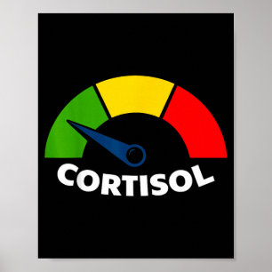 Low cortisol levels v meme funny stress relief poster