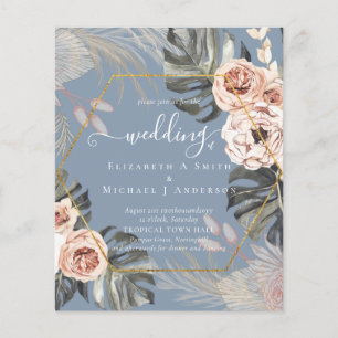 Low Cost Budget PAMPAS GRASS TROPICAL Wedding Flyer