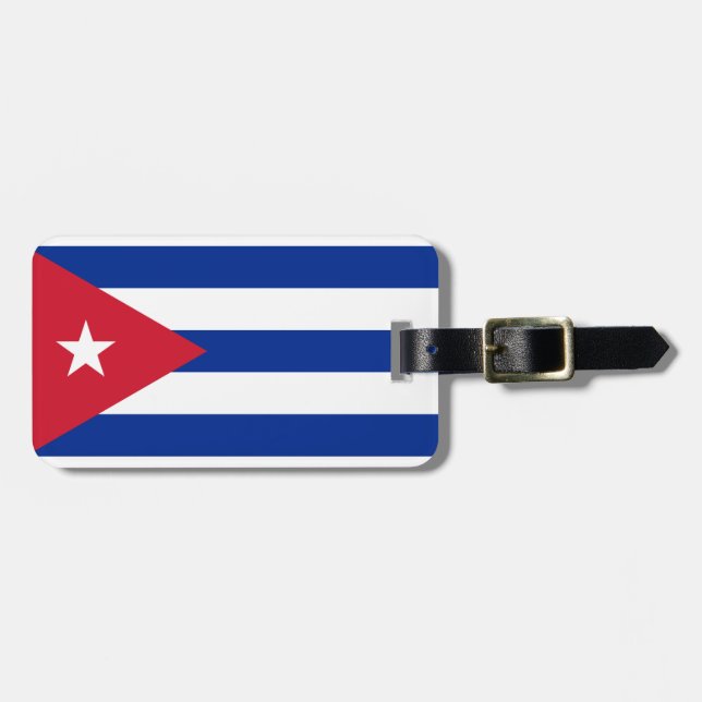 Low Cost! Cuba Flag Luggage Tag (Front Horizontal)
