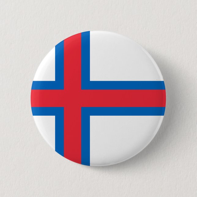 Low Cost! Faroe Islands Flag 6 Cm Round Badge (Front)