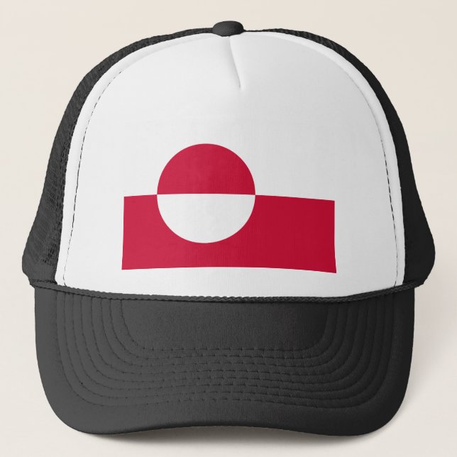 Low Cost! Greenland Flag Trucker Hat (Front)