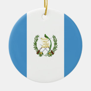 Low Cost! Guatemala Flag Ceramic Tree Decoration