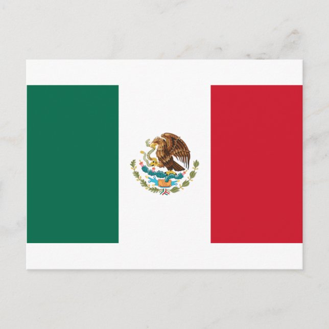 Low Cost! Mexico Flag Postcard (Front)