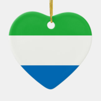 Low Cost! Sierra Leone Flag Ceramic Tree Decoration