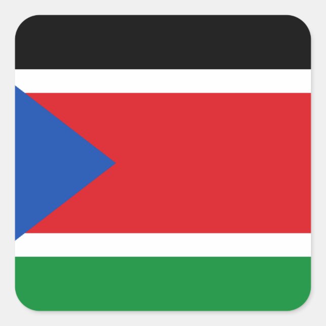 Low Cost! South Sudan Flag Square Sticker (Front)
