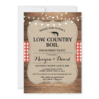 Low Country Boil Engagement Party Red Check