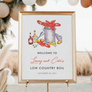 Low Country Boil Welcome Foam Board Poster