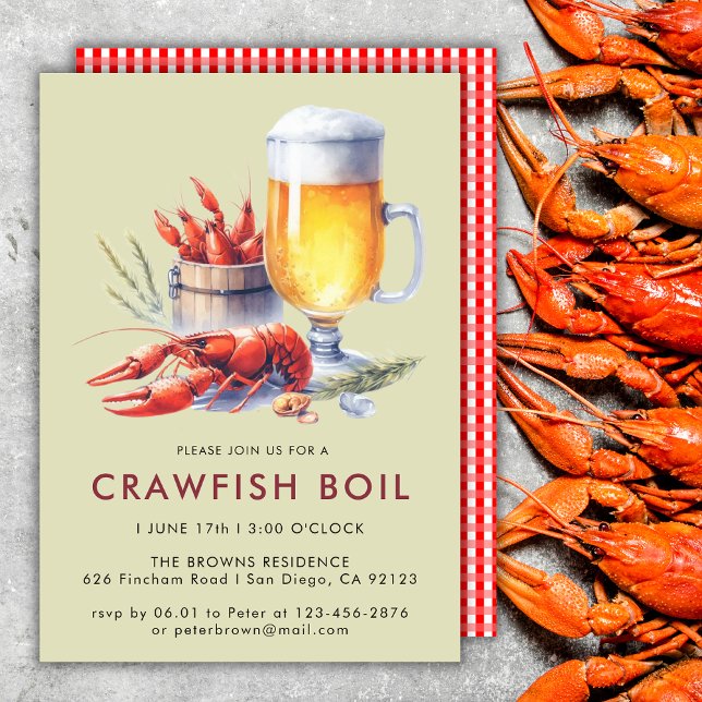 Low Country Crawfish Boil Party Family Cookout Invitation (Creator Uploaded)