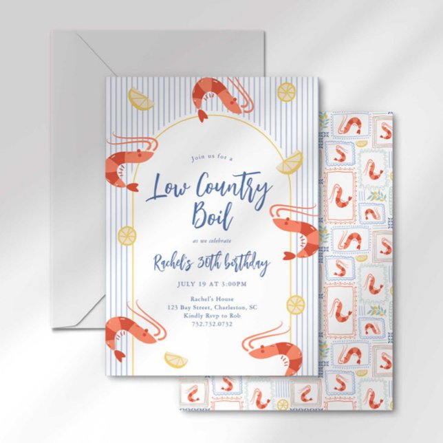 Low Country Seafood Boil Shrimp Boil Invitation (Creator Uploaded)