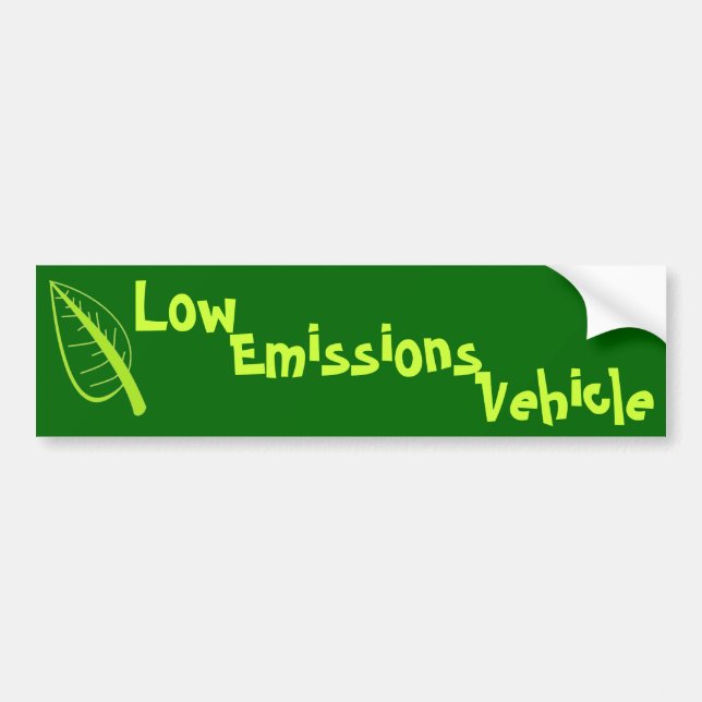 Low Emissions Vehicle Bumper Sticker (Front)