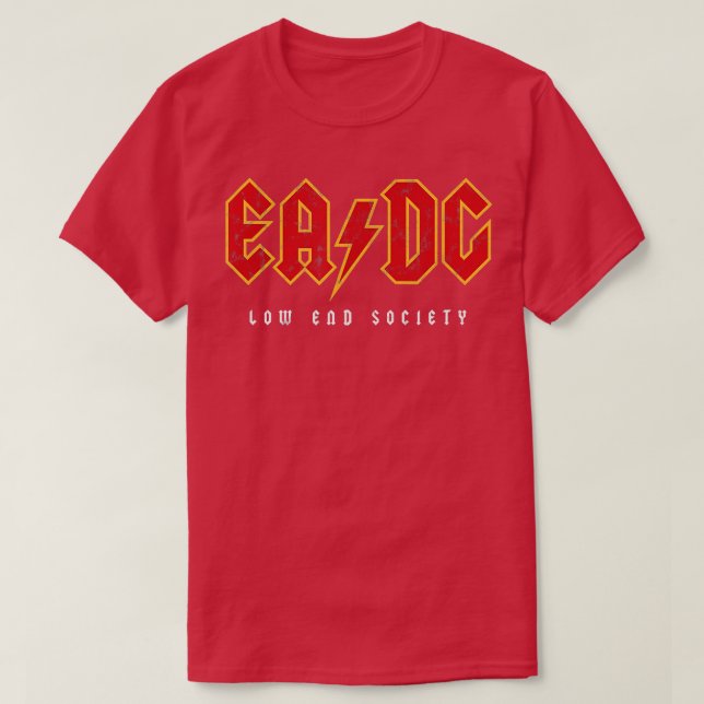 Low End Society Bass Players Bass Guitar EADG Stri T-Shirt (Design Front)