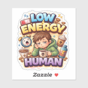 Low Energy Human Custom-Cut Vinyl Sticker