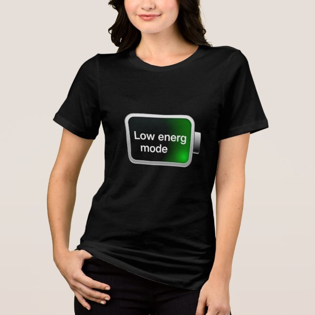 Low Energy Mode Battery Icon Digital Graphic Tri-Blend Shirt (Front)