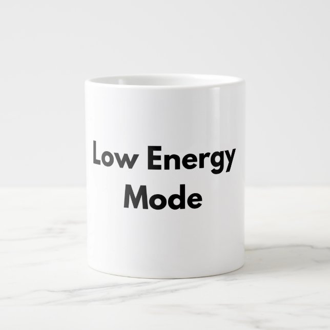 Low Energy Mode Minimal Typography Mug (Front)