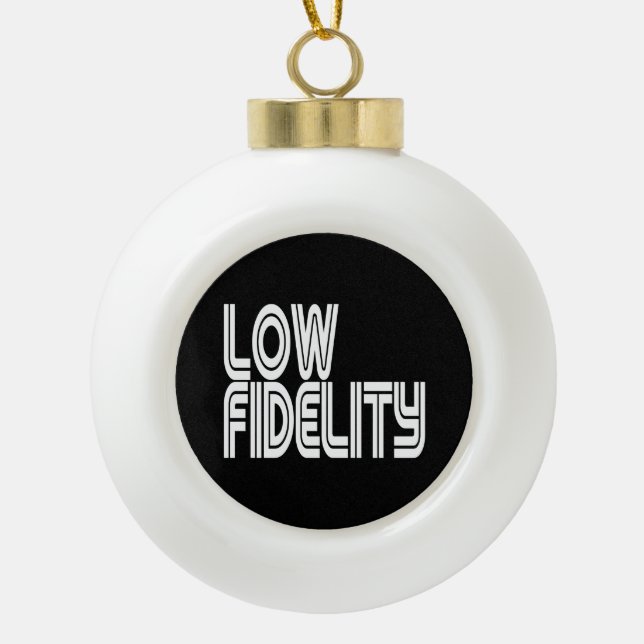 Low Fidelity Ceramic Ball Christmas Ornament (Front)