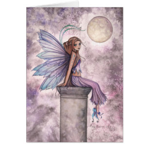 Low Hanging Moon Fairy Card