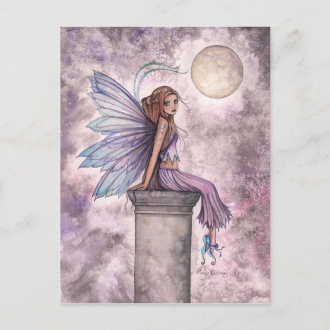 Low Hanging Moon Fairy Postcard (Front)